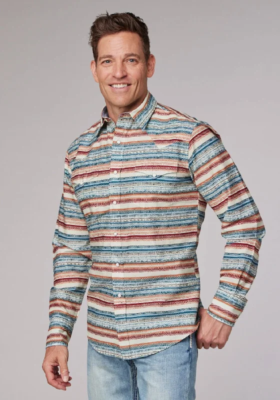 Men's Slim - Fit Printed Floral Casual Shirts in Pastel Colors for a Spring - Inspired VibeRoper Mens 2007 Distressed Aztec Cream 100% Cotton L/S Shirt Men's Slim - Fit Printed Floral Casual Shirts in Pastel Colors for a Spring - Inspired VibeRoper Mens 2007 Distressed Aztec Cream 100% Cotton L/S Shirt