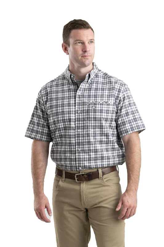 Plus Size Men's Striped Chambray Casual Shirts with a Spread Collar for a Preppy AppearanceBerne Mens Plaid Gray A Cotton Blend Foreman Flex Button Down Shirt S/S Plus Size Men's Striped Chambray Casual Shirts with a Spread Collar for a Preppy AppearanceBerne Mens Plaid Gray A Cotton Blend Foreman Flex Button Down Shirt S/S