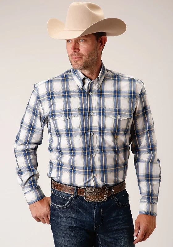 Men's Slim - Fit Printed Floral Casual Shirts in Pastel Colors for a Spring - Inspired VibeRoper Mens Denim Ombre Blue 100% Cotton L/S Shirt Men's Slim - Fit Printed Floral Casual Shirts in Pastel Colors for a Spring - Inspired VibeRoper Mens Denim Ombre Blue 100% Cotton L/S Shirt