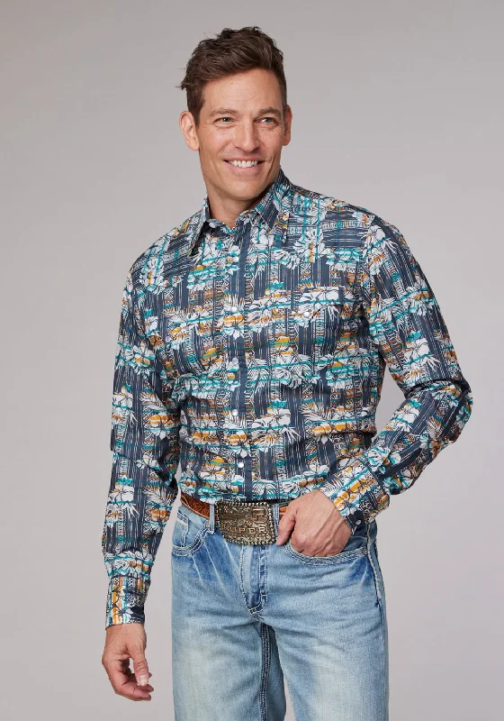 Men's Distressed Denim Casual Shirts with Frayed Edges for a Trendy and Rugged LookRoper Mens 2002 Distressed Tropical Grey 100% Cotton L/S Shirt Men's Distressed Denim Casual Shirts with Frayed Edges for a Trendy and Rugged LookRoper Mens 2002 Distressed Tropical Grey 100% Cotton L/S Shirt