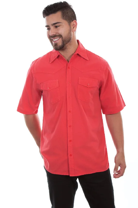 Men's Organic Cotton Casual Shirts with a Soft Handfeel for Everyday ComfortScully Mens Cayenne 100% Cotton Western S/S Shirt Men's Organic Cotton Casual Shirts with a Soft Handfeel for Everyday ComfortScully Mens Cayenne 100% Cotton Western S/S Shirt