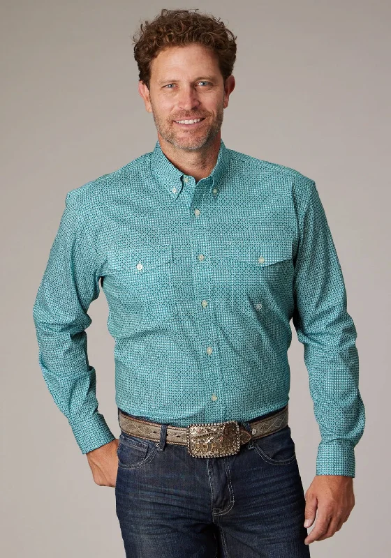 Men's Long - Line Oversized Casual Shirts in Dark Gray for a Relaxed and Modern LookRoper Mens 2025 Stretch Neat Teal Cotton Blend L/S Shirt Men's Long - Line Oversized Casual Shirts in Dark Gray for a Relaxed and Modern LookRoper Mens 2025 Stretch Neat Teal Cotton Blend L/S Shirt