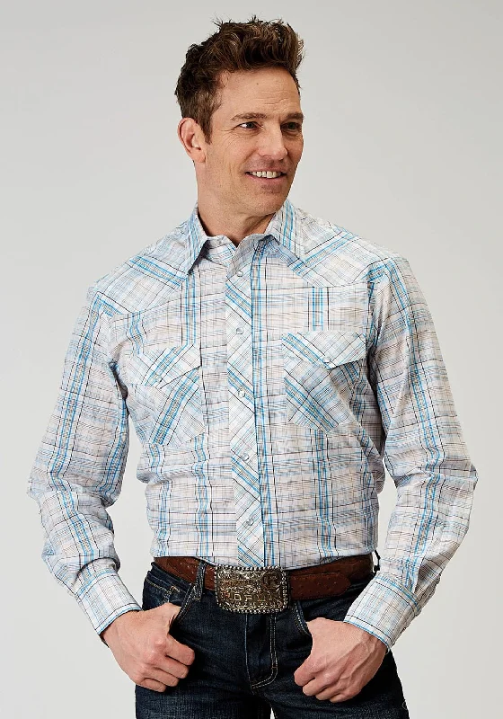Men's Tailored Fit Checkered Casual Shirts in Multicolor for a Smart - Casual EnsembleRoper Mens 1976 Tall Plaid Multi-Color Cotton Blend L/S Shirt Men's Tailored Fit Checkered Casual Shirts in Multicolor for a Smart - Casual EnsembleRoper Mens 1976 Tall Plaid Multi-Color Cotton Blend L/S Shirt