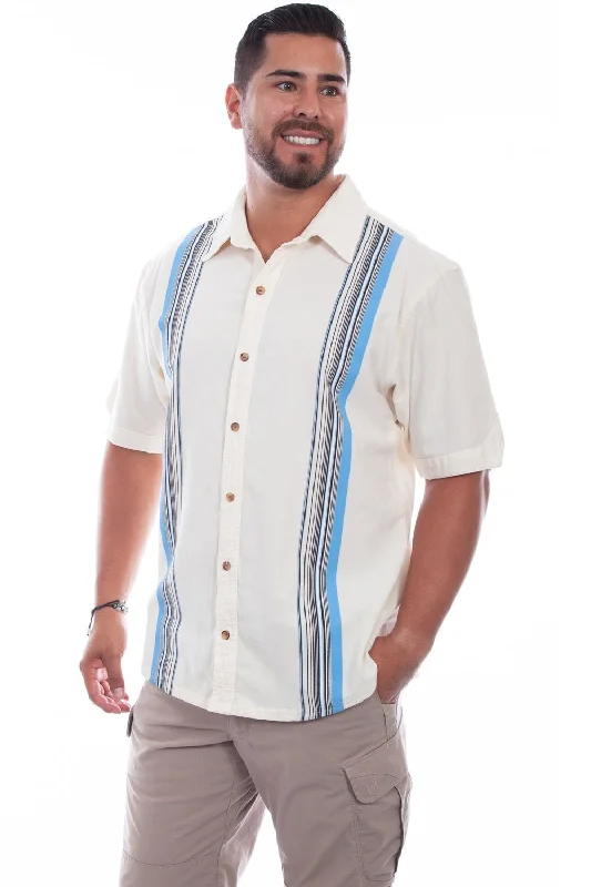 Men's Linen Blend Casual Shirts with Roll - Up Sleeves for a Summer Beach LookScully Mens Distressed Ivory 100% Cotton Sail Away S/S Shirt Men's Linen Blend Casual Shirts with Roll - Up Sleeves for a Summer Beach LookScully Mens Distressed Ivory 100% Cotton Sail Away S/S Shirt