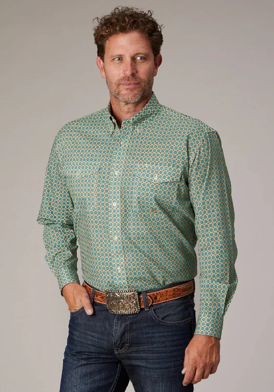 Plus Size Men's Striped Chambray Casual Shirts with a Spread Collar for a Preppy AppearanceRoper Mens 2021 Sedona Foulard Blue 100% Cotton Button L/S Shirt Plus Size Men's Striped Chambray Casual Shirts with a Spread Collar for a Preppy AppearanceRoper Mens 2021 Sedona Foulard Blue 100% Cotton Button L/S Shirt