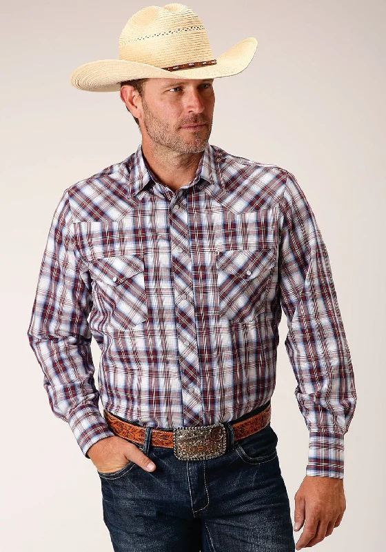 Men's Graphic - Printed Casual Shirts with Pop - Culture References for a Fun and Stylish LookRoper Mens 55/45 Plaid Tall Wine/Navy Cotton Blend L/S Shirt Men's Graphic - Printed Casual Shirts with Pop - Culture References for a Fun and Stylish LookRoper Mens 55/45 Plaid Tall Wine/Navy Cotton Blend L/S Shirt