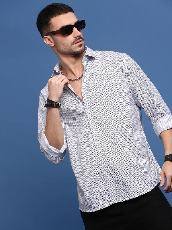 Men's Linen Blend Casual Shirts with Roll - Up Sleeves for a Summer Beach LookMen White Graphic Slim Fit Shirt Men's Linen Blend Casual Shirts with Roll - Up Sleeves for a Summer Beach LookMen White Graphic Slim Fit Shirt