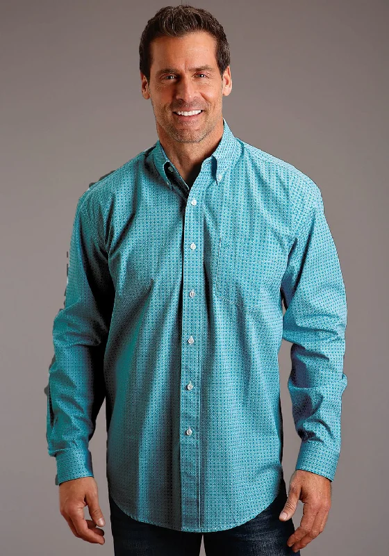 Men's Long - Line Oversized Casual Shirts in Dark Gray for a Relaxed and Modern LookStetson Mens Green 100% Cotton Dicey Geo BD L/S 1 Pocket Shirt Men's Long - Line Oversized Casual Shirts in Dark Gray for a Relaxed and Modern LookStetson Mens Green 100% Cotton Dicey Geo BD L/S 1 Pocket Shirt