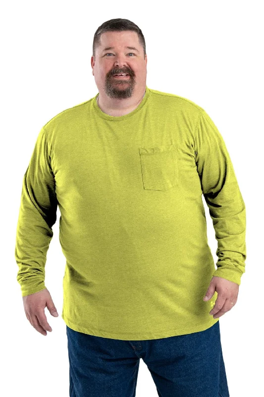 Men's Retro - Style Hawaiian Print Casual Shirts in Bold Patterns for a Tropical VacationBerne Mens Yellow Cotton Blend Performance Pocket Tee L/S Men's Retro - Style Hawaiian Print Casual Shirts in Bold Patterns for a Tropical VacationBerne Mens Yellow Cotton Blend Performance Pocket Tee L/S