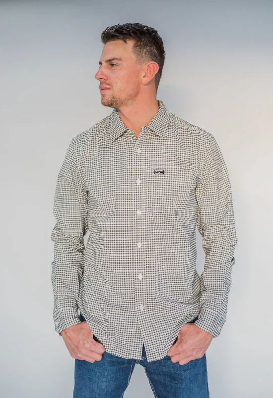 Men's Two - Tone Contrast Panel Casual Shirts in White and Navy for a Stylish and Eye - Catching DesignKimes Ranch Mens Welton Dress Army Cotton blend L/S Shirt Men's Two - Tone Contrast Panel Casual Shirts in White and Navy for a Stylish and Eye - Catching DesignKimes Ranch Mens Welton Dress Army Cotton blend L/S Shirt