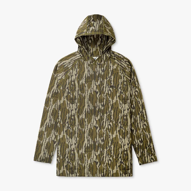 Men's Two - Tone Contrast Panel Casual Shirts in White and Navy for a Stylish and Eye - Catching DesignMossy Oak® Camo Performance Hood Men's Two - Tone Contrast Panel Casual Shirts in White and Navy for a Stylish and Eye - Catching DesignMossy Oak® Camo Performance Hood