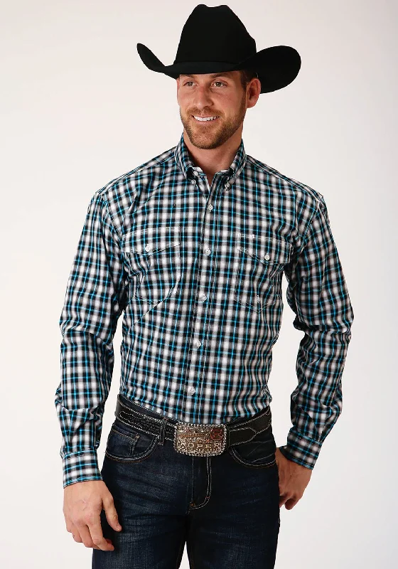 Men's Tailored Fit Checkered Casual Shirts in Multicolor for a Smart - Casual EnsembleRoper Mens Black 100% Cotton Small Ombre BD L/S Btn Shirt Men's Tailored Fit Checkered Casual Shirts in Multicolor for a Smart - Casual EnsembleRoper Mens Black 100% Cotton Small Ombre BD L/S Btn Shirt