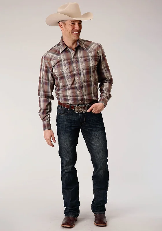 Men's Long - Line Oversized Casual Shirts in Dark Gray for a Relaxed and Modern LookRoper Mens Cider Plaid Multi-Color 100% Cotton L/S Shirt Men's Long - Line Oversized Casual Shirts in Dark Gray for a Relaxed and Modern LookRoper Mens Cider Plaid Multi-Color 100% Cotton L/S Shirt