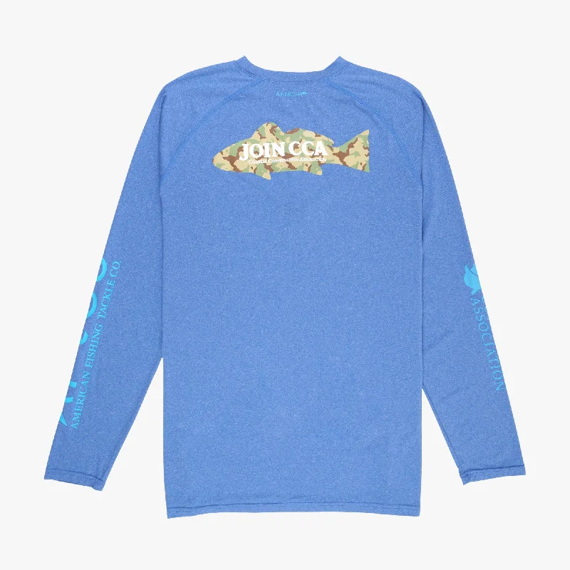 Men's Sustainable Recycled Material Casual Shirts for Eco - Conscious ConsumersCCA Samurai Camo Fish LS Performance Shirt Men's Sustainable Recycled Material Casual Shirts for Eco - Conscious ConsumersCCA Samurai Camo Fish LS Performance Shirt