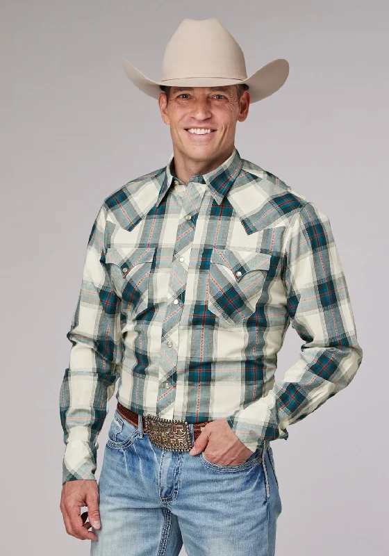 Men's Slim - Fit Printed Floral Casual Shirts in Pastel Colors for a Spring - Inspired VibeRoper Mens 2006 Tile Plaid Multi-Color 100% Cotton L/S Shirt Men's Slim - Fit Printed Floral Casual Shirts in Pastel Colors for a Spring - Inspired VibeRoper Mens 2006 Tile Plaid Multi-Color 100% Cotton L/S Shirt