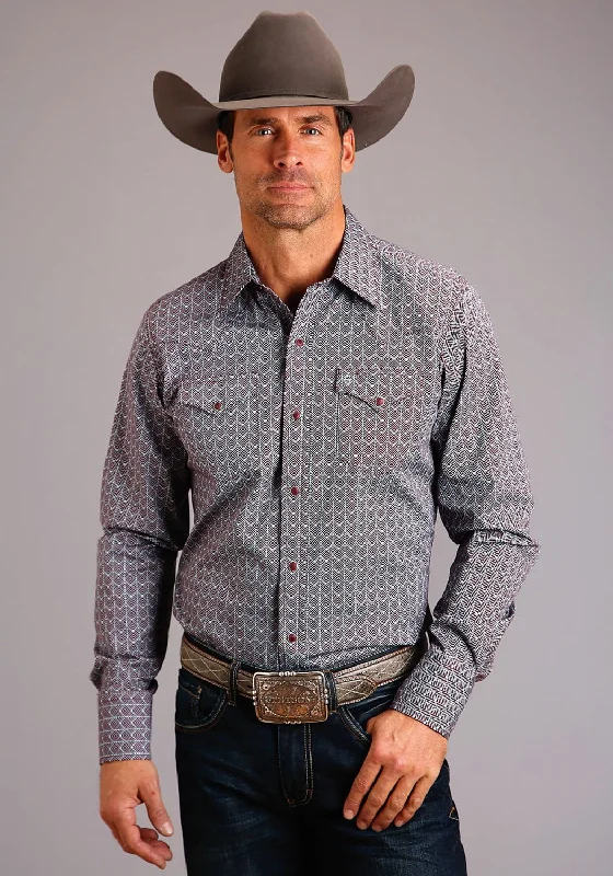 Men's Short - Sleeve Linen Casual Shirts in Light Khaki for a Breathable Summer OptionStetson Mens Brown 100% Cotton Cheveron Grid L/S Shirt Men's Short - Sleeve Linen Casual Shirts in Light Khaki for a Breathable Summer OptionStetson Mens Brown 100% Cotton Cheveron Grid L/S Shirt