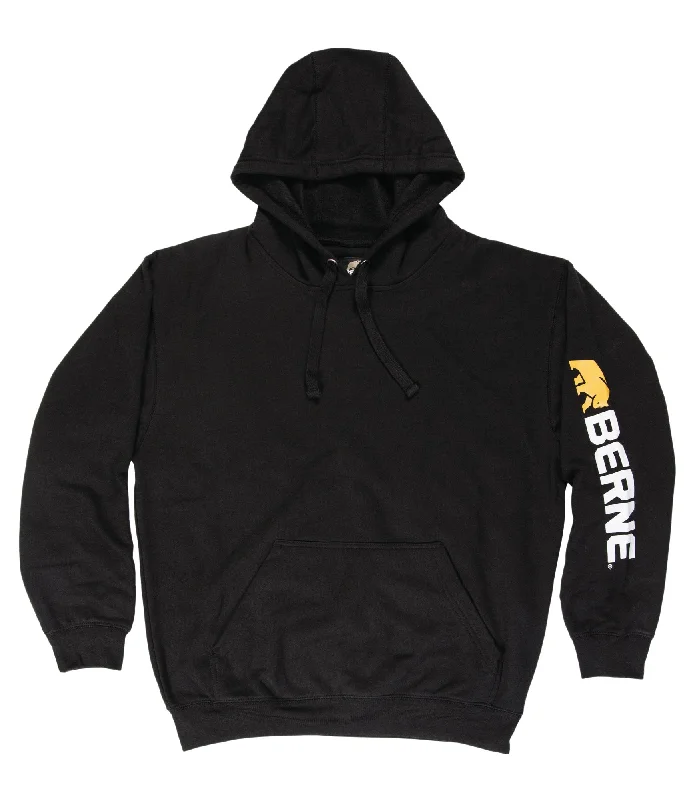 Men's Moisture - Wicking Performance Fabric Casual Shirts for Outdoor ActivitiesBerne Mens Black Cotton Blend Pullover Hooded Sweatshirt Men's Moisture - Wicking Performance Fabric Casual Shirts for Outdoor ActivitiesBerne Mens Black Cotton Blend Pullover Hooded Sweatshirt
