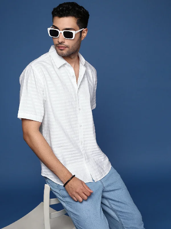 Men's Graphic - Printed Casual Shirts with Pop - Culture References for a Fun and Stylish LookMen Solid White Slim Fit Shirt Men's Graphic - Printed Casual Shirts with Pop - Culture References for a Fun and Stylish LookMen Solid White Slim Fit Shirt
