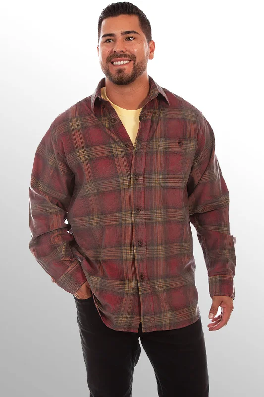 Men's Two - Tone Contrast Panel Casual Shirts in White and Navy for a Stylish and Eye - Catching DesignScully Mens Red/Yellow 100% Cotton Corduroy Plaid L/S Shirt Men's Two - Tone Contrast Panel Casual Shirts in White and Navy for a Stylish and Eye - Catching DesignScully Mens Red/Yellow 100% Cotton Corduroy Plaid L/S Shirt