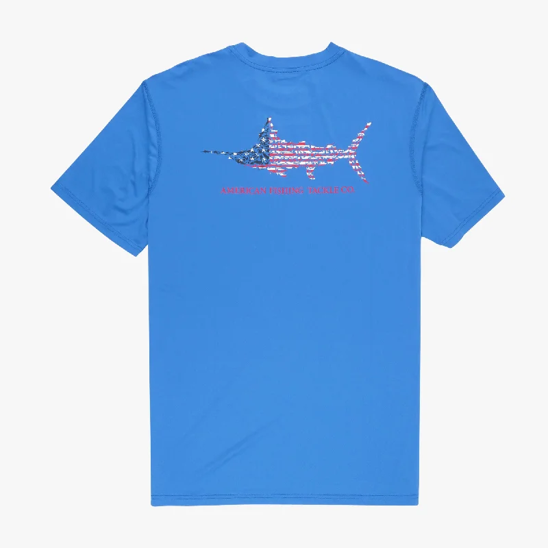 Men's Distressed Denim Casual Shirts with Frayed Edges for a Trendy and Rugged LookJigfish UVX Americana SS Performance Shirt Men's Distressed Denim Casual Shirts with Frayed Edges for a Trendy and Rugged LookJigfish UVX Americana SS Performance Shirt