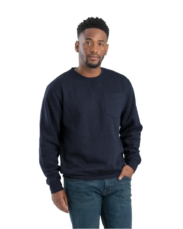 Men's Sustainable Recycled Material Casual Shirts for Eco - Conscious ConsumersBerne Mens Heritage Crewneck Navy Cotton Blend Sweatshirt Men's Sustainable Recycled Material Casual Shirts for Eco - Conscious ConsumersBerne Mens Heritage Crewneck Navy Cotton Blend Sweatshirt