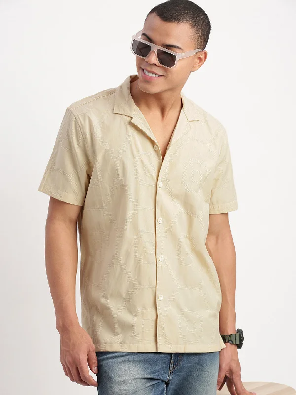 Men's Tailored Fit Checkered Casual Shirts in Multicolor for a Smart - Casual EnsembleMen Cuban Collar Solid Yellow Shirt Men's Tailored Fit Checkered Casual Shirts in Multicolor for a Smart - Casual EnsembleMen Cuban Collar Solid Yellow Shirt
