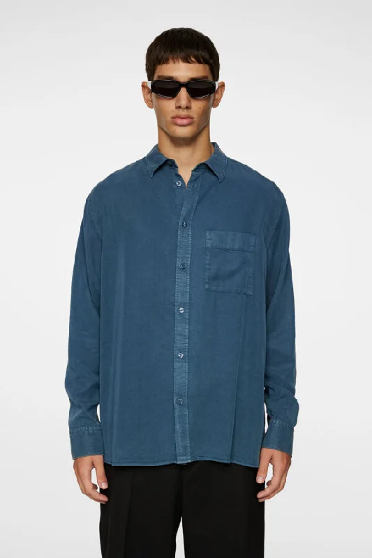 Men's Embroidered Detail Casual Shirts in Beige for a Touch of EleganceReg Comfort Tencel Shirt Men's Embroidered Detail Casual Shirts in Beige for a Touch of EleganceReg Comfort Tencel Shirt