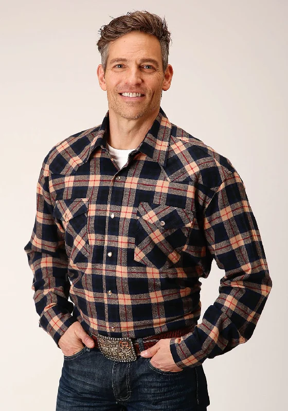 Men's Embroidered Detail Casual Shirts in Beige for a Touch of EleganceRoper Mens Tall Unlined Plaid Tan 100% Cotton L/S Shirt Men's Embroidered Detail Casual Shirts in Beige for a Touch of EleganceRoper Mens Tall Unlined Plaid Tan 100% Cotton L/S Shirt