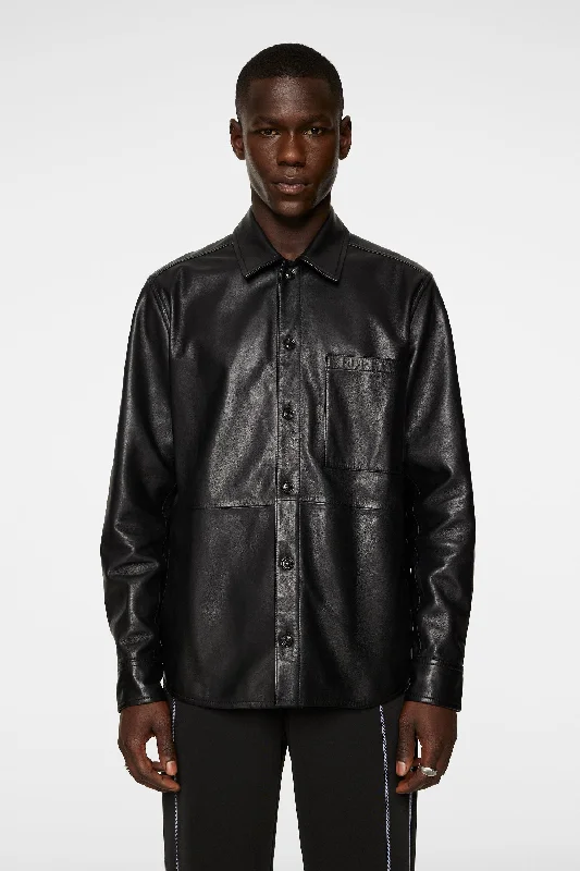 Men's Sustainable Recycled Material Casual Shirts for Eco - Conscious ConsumersLanson Leather Overshirt Men's Sustainable Recycled Material Casual Shirts for Eco - Conscious ConsumersLanson Leather Overshirt