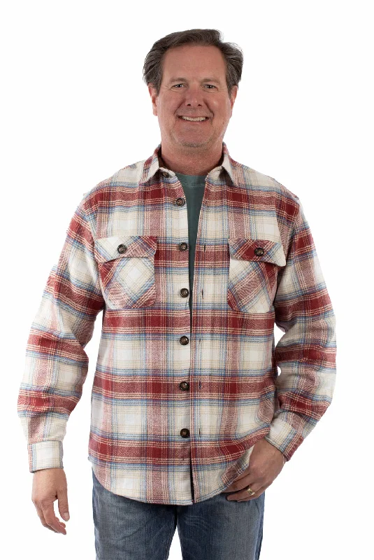 Men's Sustainable Recycled Material Casual Shirts for Eco - Conscious ConsumersScully Mens Flannel Plaid Rust 100% Cotton L/S Shirt Men's Sustainable Recycled Material Casual Shirts for Eco - Conscious ConsumersScully Mens Flannel Plaid Rust 100% Cotton L/S Shirt