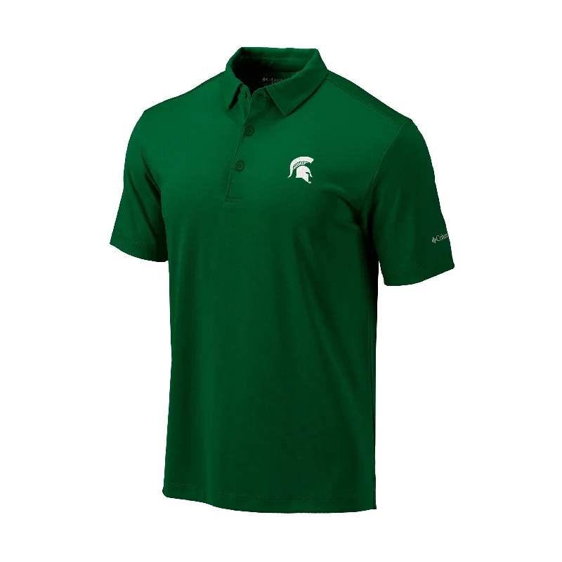 Men's Embroidered Detail Casual Shirts in Beige for a Touch of EleganceMichigan State Columbia Omni-Wick Drive Polo Men's Embroidered Detail Casual Shirts in Beige for a Touch of EleganceMichigan State Columbia Omni-Wick Drive Polo