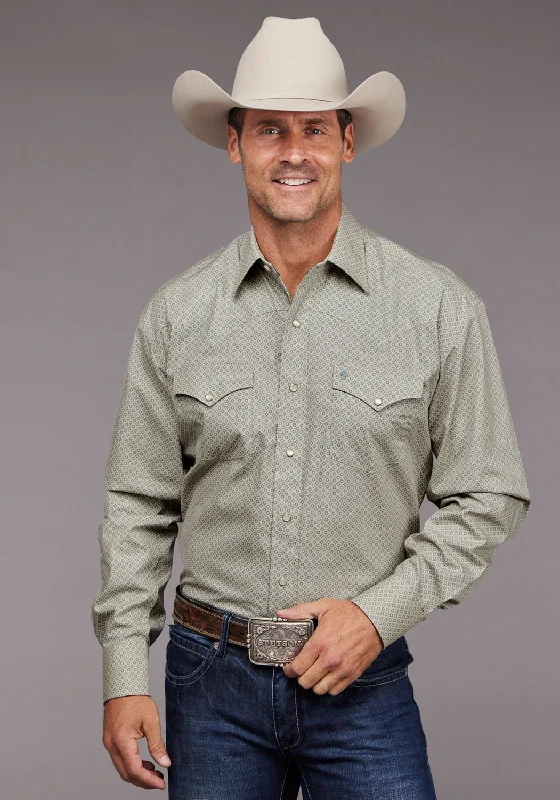 Men's Graphic - Printed Casual Shirts with Pop - Culture References for a Fun and Stylish LookStetson Mens Squared Off Neat Blue 100% Cotton L/S Shirt Men's Graphic - Printed Casual Shirts with Pop - Culture References for a Fun and Stylish LookStetson Mens Squared Off Neat Blue 100% Cotton L/S Shirt