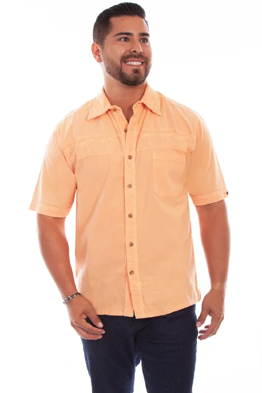 Men's Button - Down Oxford Casual Shirts in Crisp White for a Classic and Versatile StyleScully Mens Papaya 100% Cotton Palm S/S Shirt Men's Button - Down Oxford Casual Shirts in Crisp White for a Classic and Versatile StyleScully Mens Papaya 100% Cotton Palm S/S Shirt