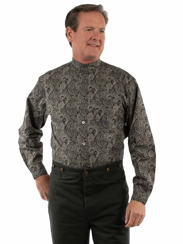 Men's Tailored Fit Checkered Casual Shirts in Multicolor for a Smart - Casual EnsembleScully Mens Big Paisley Black 100% Cotton L/S Shirt Men's Tailored Fit Checkered Casual Shirts in Multicolor for a Smart - Casual EnsembleScully Mens Big Paisley Black 100% Cotton L/S Shirt