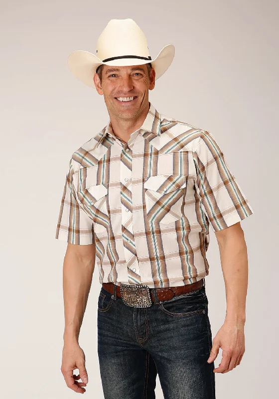 Men's Slim - Fit Printed Floral Casual Shirts in Pastel Colors for a Spring - Inspired VibeRoper Mens 55/45 Large Scale Brown Cotton Blend L/S Shirt Men's Slim - Fit Printed Floral Casual Shirts in Pastel Colors for a Spring - Inspired VibeRoper Mens 55/45 Large Scale Brown Cotton Blend L/S Shirt