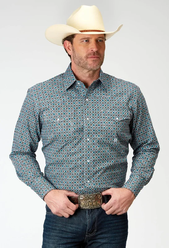 Men's Short - Sleeve Linen Casual Shirts in Light Khaki for a Breathable Summer OptionRoper Mens 1936 Frontier Foulard Multi-Color 100% Cotton L/S Shirt Men's Short - Sleeve Linen Casual Shirts in Light Khaki for a Breathable Summer OptionRoper Mens 1936 Frontier Foulard Multi-Color 100% Cotton L/S Shirt