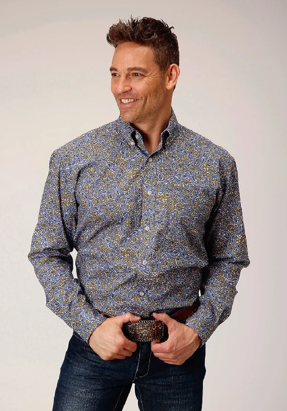 Men's Moisture - Wicking Performance Fabric Casual Shirts for Outdoor ActivitiesRoper Mens Valley Paisley Brown 100% Cotton L/S Shirt Men's Moisture - Wicking Performance Fabric Casual Shirts for Outdoor ActivitiesRoper Mens Valley Paisley Brown 100% Cotton L/S Shirt