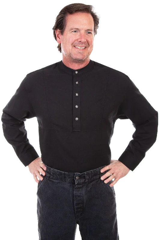 Men's Wrinkle - Resistant Polyester Blend Casual Shirts for Easy Travel and MaintenanceScully Mens Black 100% Cotton Ribbed L/S Shirt Men's Wrinkle - Resistant Polyester Blend Casual Shirts for Easy Travel and MaintenanceScully Mens Black 100% Cotton Ribbed L/S Shirt