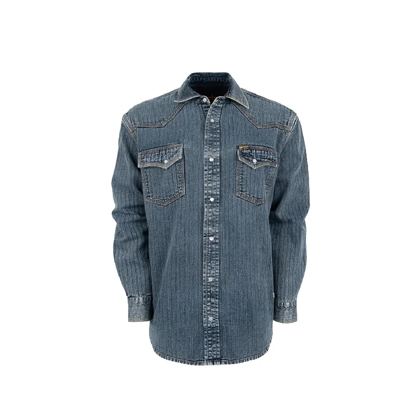 Men's Retro - Style Hawaiian Print Casual Shirts in Bold Patterns for a Tropical VacationSTS Ranchwear Mens Duke Denim 100% Cotton L/S Shirt Men's Retro - Style Hawaiian Print Casual Shirts in Bold Patterns for a Tropical VacationSTS Ranchwear Mens Duke Denim 100% Cotton L/S Shirt