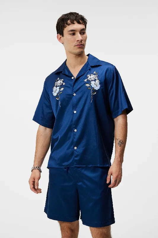 Men's Tailored Fit Checkered Casual Shirts in Multicolor for a Smart - Casual EnsembleElliott Satin Embroidered Shirt Men's Tailored Fit Checkered Casual Shirts in Multicolor for a Smart - Casual EnsembleElliott Satin Embroidered Shirt