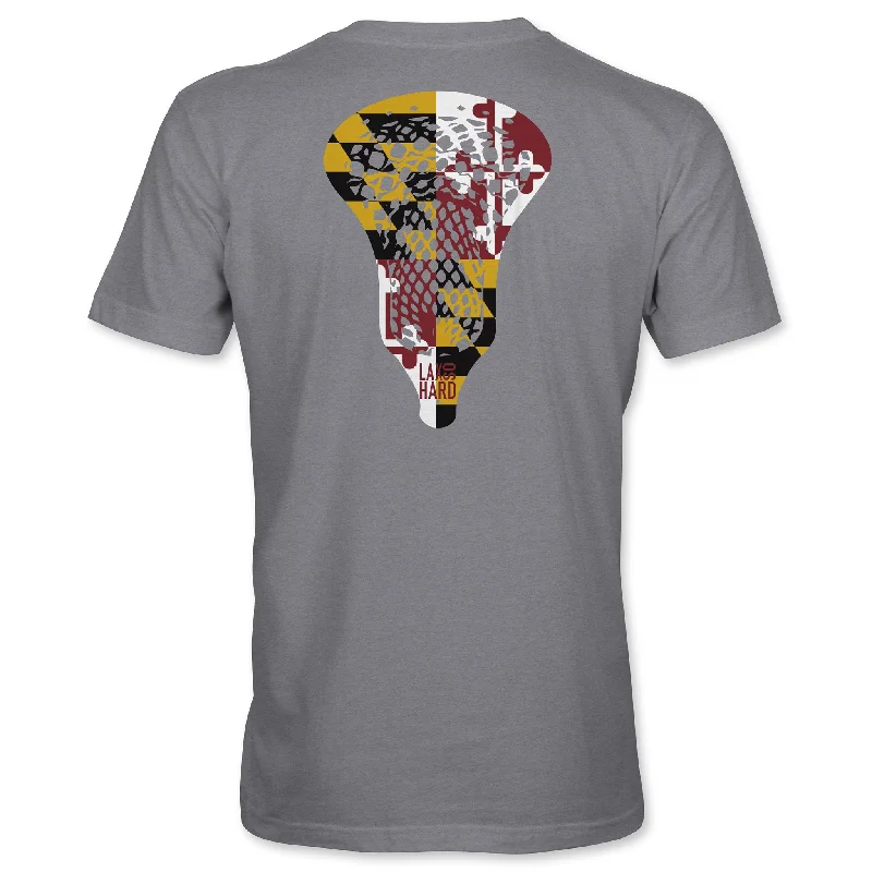 Men's Wrinkle - Resistant Polyester Blend Casual Shirts for Easy Travel and MaintenanceBoys Maryland Lacrosse T-Shirt Men's Wrinkle - Resistant Polyester Blend Casual Shirts for Easy Travel and MaintenanceBoys Maryland Lacrosse T-Shirt