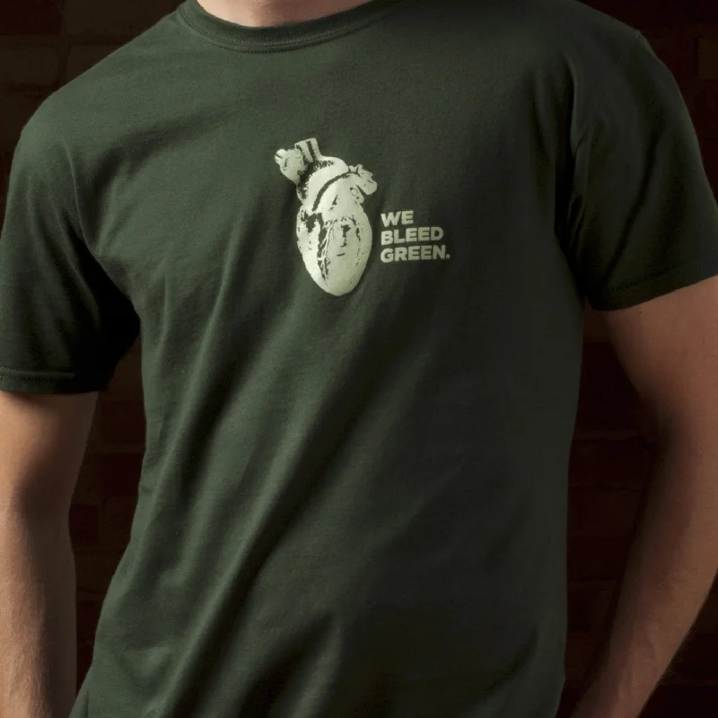 Men's Organic Cotton Casual Shirts with a Soft Handfeel for Everyday ComfortCollege of Human Medicine We Bleed Green T-shirt - Green Men's Organic Cotton Casual Shirts with a Soft Handfeel for Everyday ComfortCollege of Human Medicine We Bleed Green T-shirt - Green