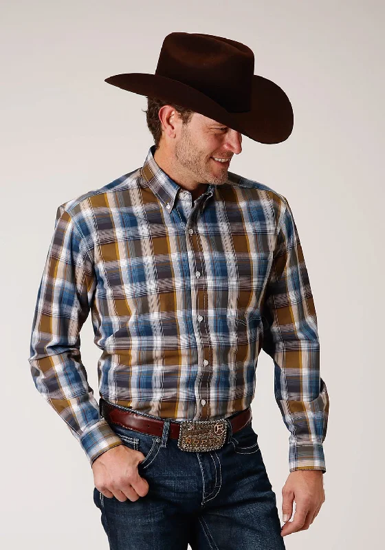 Men's Sustainable Recycled Material Casual Shirts for Eco - Conscious ConsumersRoper Mens Chocolate 100% Cotton Plaid BD L/S 1 Pkt Shirt Men's Sustainable Recycled Material Casual Shirts for Eco - Conscious ConsumersRoper Mens Chocolate 100% Cotton Plaid BD L/S 1 Pkt Shirt