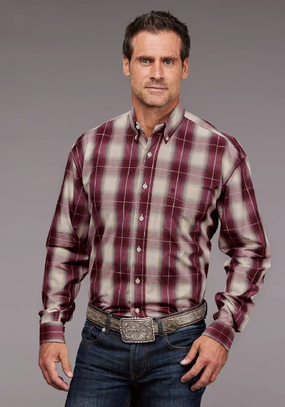 Plus Size Men's Plaid Flannel Casual Shirts in Earth Tones for a Cozy Fall OutfitStetson Mens 2038 Ombre Plaid Chianti 100% Cotton 1 Pkt L/S Shirt Plus Size Men's Plaid Flannel Casual Shirts in Earth Tones for a Cozy Fall OutfitStetson Mens 2038 Ombre Plaid Chianti 100% Cotton 1 Pkt L/S Shirt