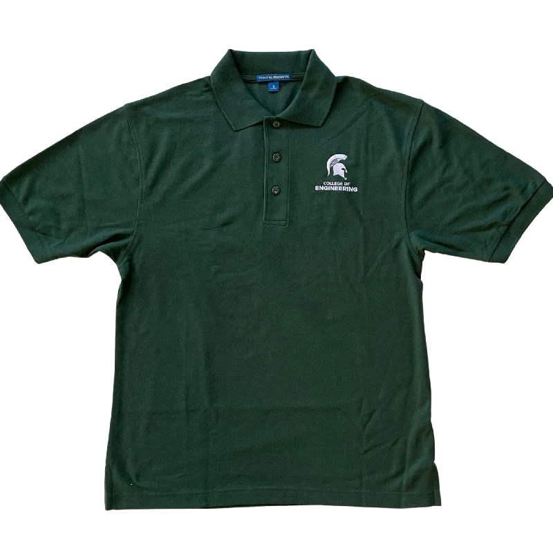 Men's Linen Blend Casual Shirts with Roll - Up Sleeves for a Summer Beach LookCollege of Engineering Men's Polo Shirt