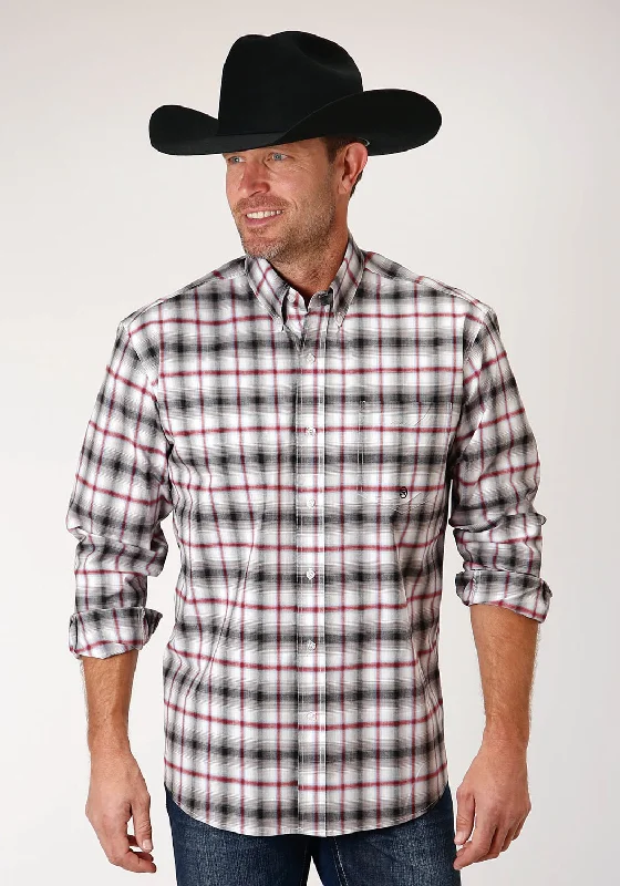 Plus Size Men's Plaid Flannel Casual Shirts in Earth Tones for a Cozy Fall OutfitRoper Mens Black Cotton Blend Classic Ombre BD L/S 1 Pkt Shirt Plus Size Men's Plaid Flannel Casual Shirts in Earth Tones for a Cozy Fall OutfitRoper Mens Black Cotton Blend Classic Ombre BD L/S 1 Pkt Shirt
