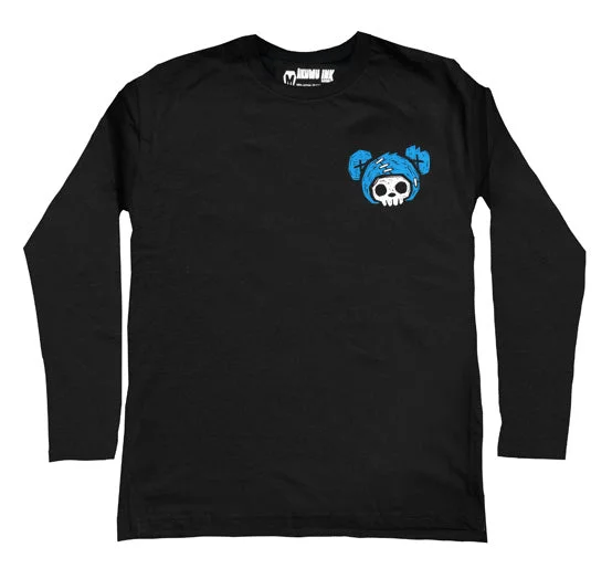 Men's Thermal - Lined Casual Shirts in Black for Added Warmth in Cold WeatherBlue Bear Logo Men Long Sleeve Tshirt Men's Thermal - Lined Casual Shirts in Black for Added Warmth in Cold WeatherBlue Bear Logo Men Long Sleeve Tshirt