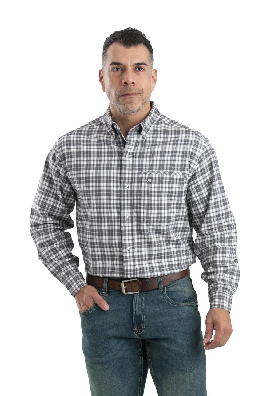 Men's Slim - Fit Printed Floral Casual Shirts in Pastel Colors for a Spring - Inspired VibeBerne Mens Plaid Gray A Cotton Blend Foreman Flex Button Down Shirt L/S Men's Slim - Fit Printed Floral Casual Shirts in Pastel Colors for a Spring - Inspired VibeBerne Mens Plaid Gray A Cotton Blend Foreman Flex Button Down Shirt L/S