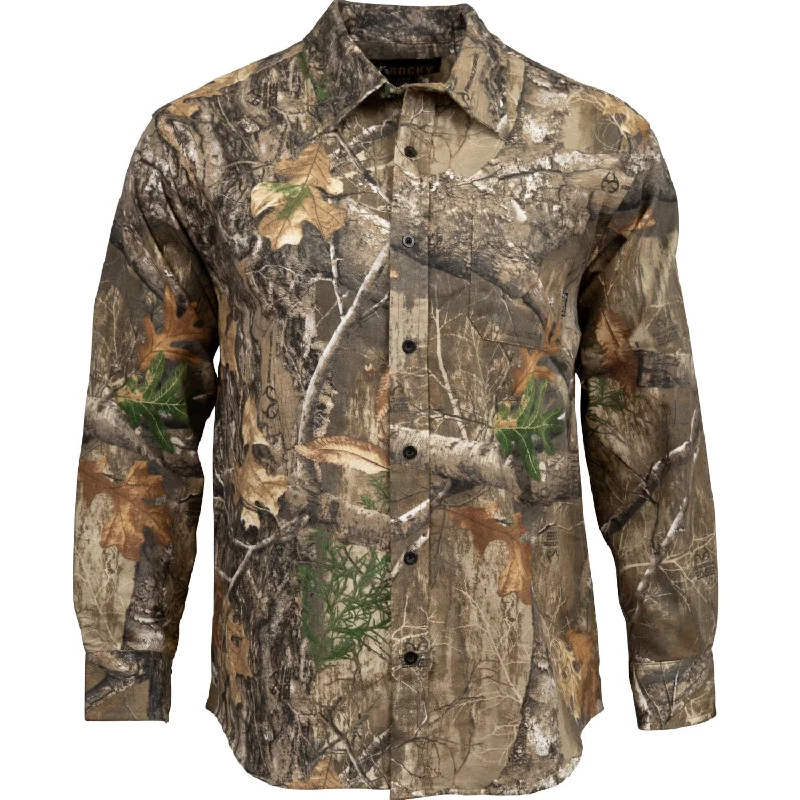 Men's Organic Cotton Casual Shirts with a Soft Handfeel for Everyday ComfortRocky Mens Rugged Flannel Realtree Edge 100% Cotton L/S Shirt Men's Organic Cotton Casual Shirts with a Soft Handfeel for Everyday ComfortRocky Mens Rugged Flannel Realtree Edge 100% Cotton L/S Shirt