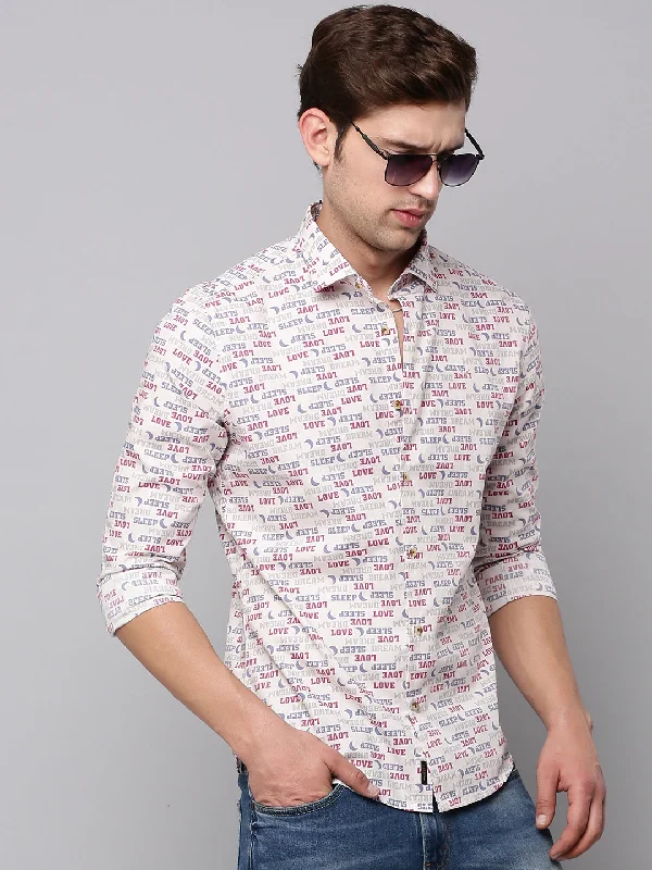 Men's Moisture - Wicking Performance Fabric Casual Shirts for Outdoor ActivitiesMen Spread Collar Printed Pink Shirt Men's Moisture - Wicking Performance Fabric Casual Shirts for Outdoor ActivitiesMen Spread Collar Printed Pink Shirt